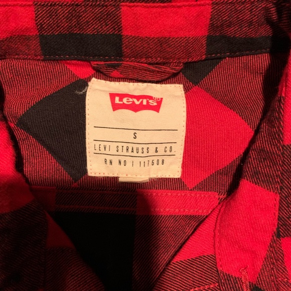 Levi’s Misses XS Buffalo Plaid Long Sleeve Button-Down Flannel Shirt - Picture 4 of 6